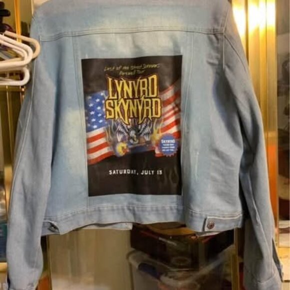 Ladies size XL Denim Jacket Saturday July 13, 1977 Lynard Skynard - Picture 1 of 7
